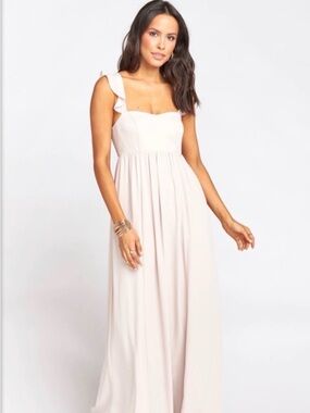Show Me Your Mumu Ruffle-Shoulder Maxi Dress in Show Me The Ring